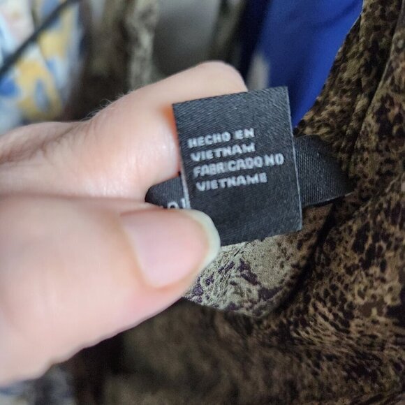 Forever 21 Snake Print Ruched Mini Dress With Long Sleeves & Back Zipper - Picture 7 of 7